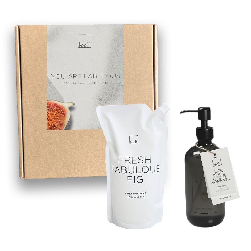 leeff Leeff Giftbox - Fabulous Fig Hand Soap+Refill - Bed & Bad - Leeff