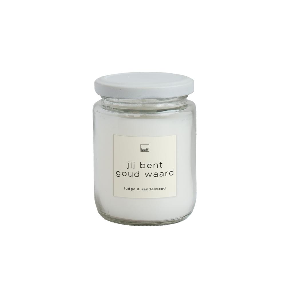 leeff Leeff Jar Candle L - Jij bent goud waard - Wonen - Leeff