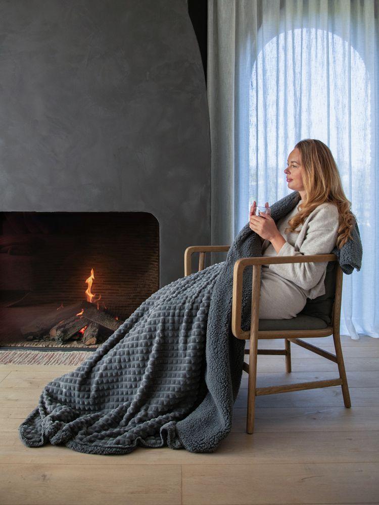 Leeff Leeff Plaid Puk Dark Grey - Wonen - Leeff