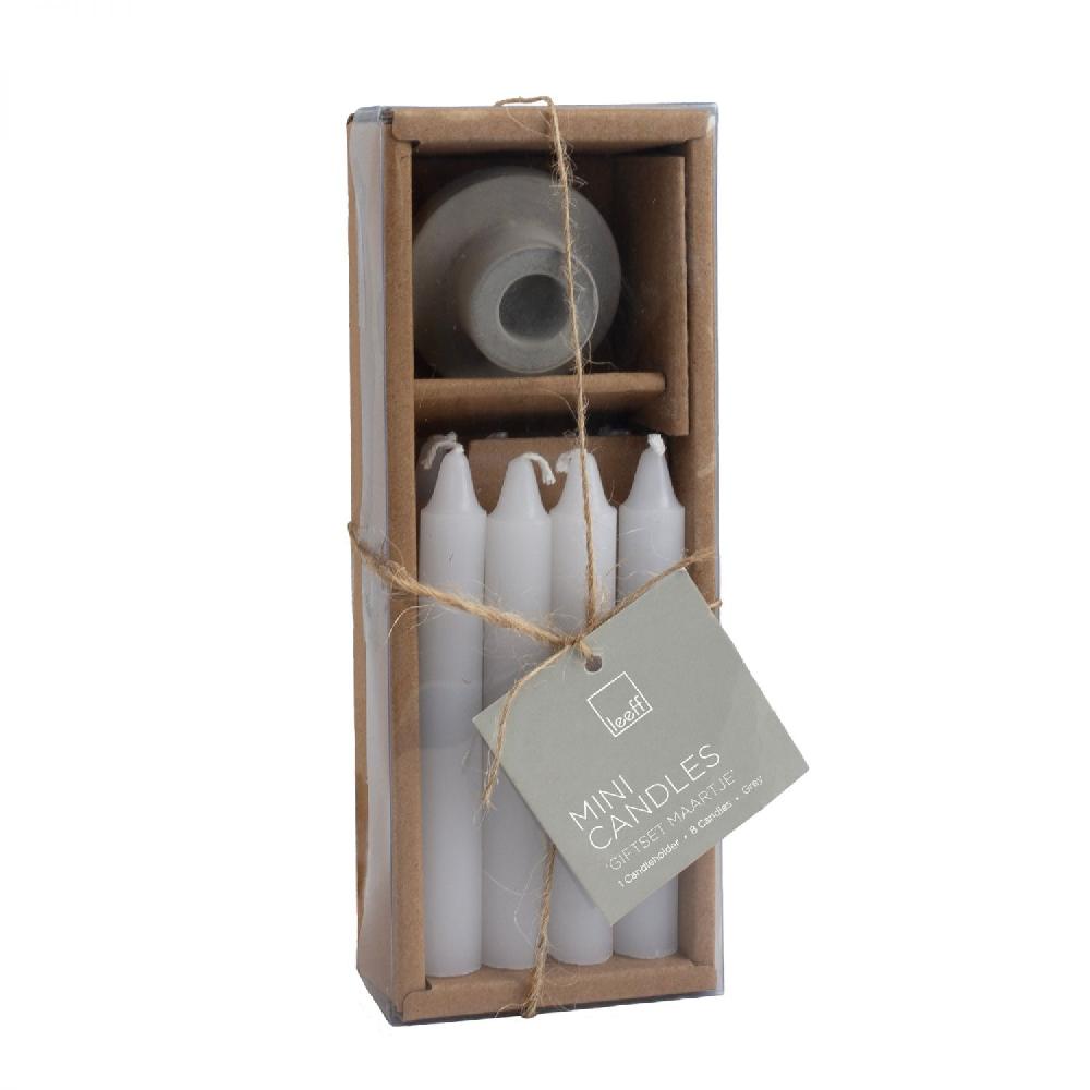 Leeff Leeff Mini Candles Giftset Maartje Grey - Wonen - Leeff