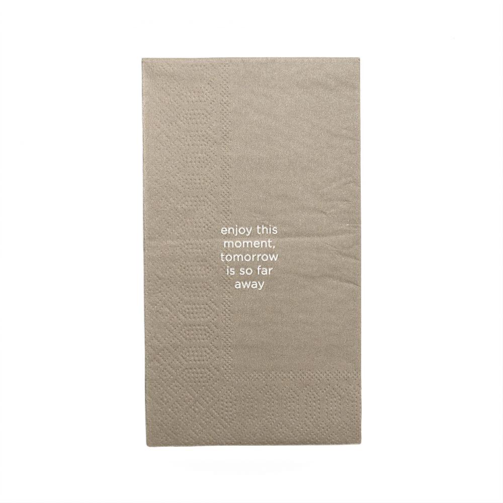 leeff Leeff Napkins - Enjoy this moment tomorrow is - Koken & Tafelen - Leeff