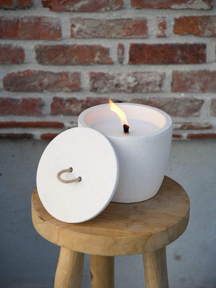 Leeff Leeff Outdoor Candle Olivier White - Wonen - Leeff