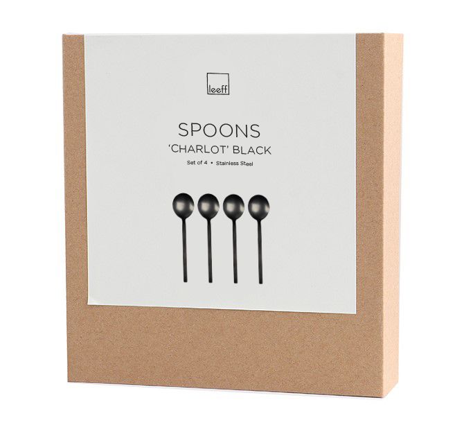 Leeff Leeff Spoons Charlot Set Of 4 Black - Koken & Tafelen - Leeff