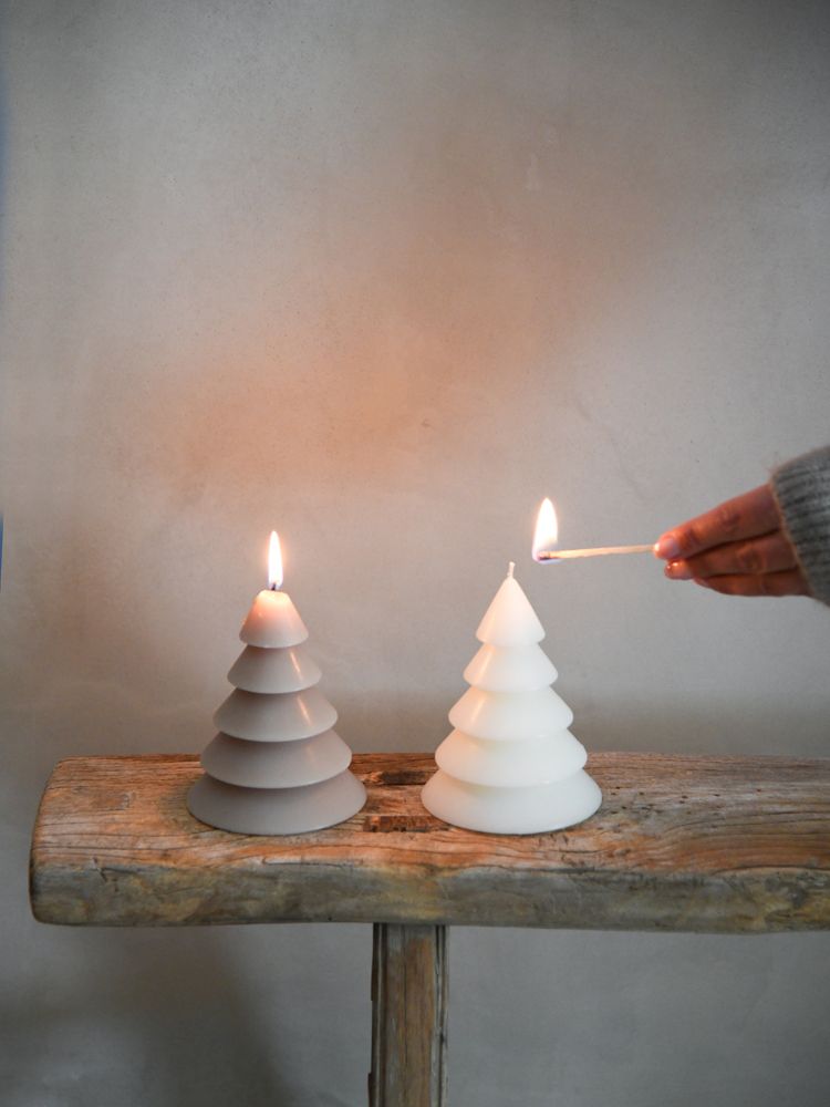 Leeff Leeff Tree Candle Thomas Light Grey - Wonen - Leeff