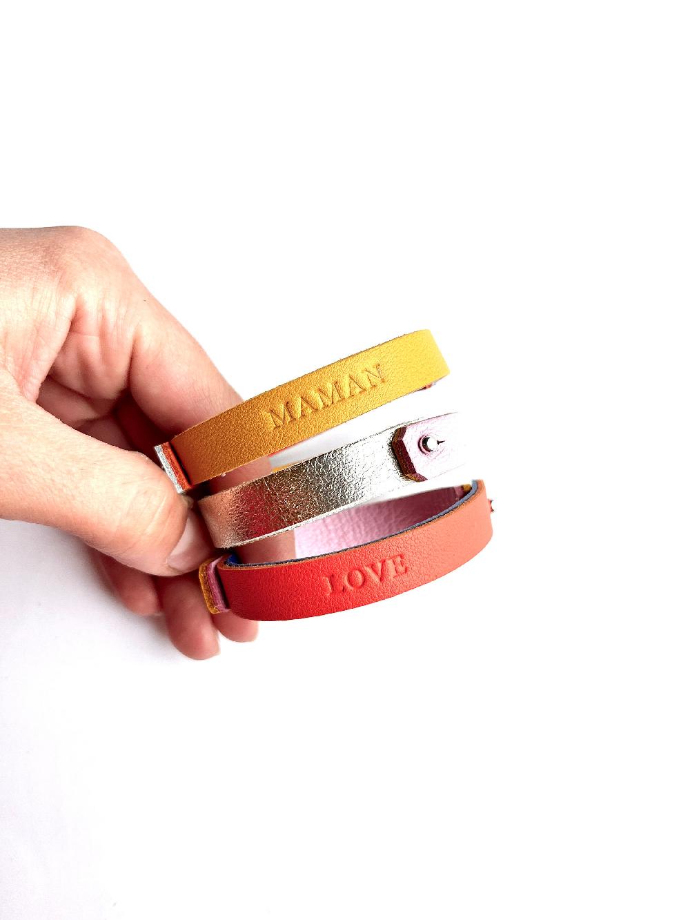 léonny cha Aanpasbare leren armband met initialen | Gegraveerde armband voor mannen en vrouwen | Aangepast leren cadeau