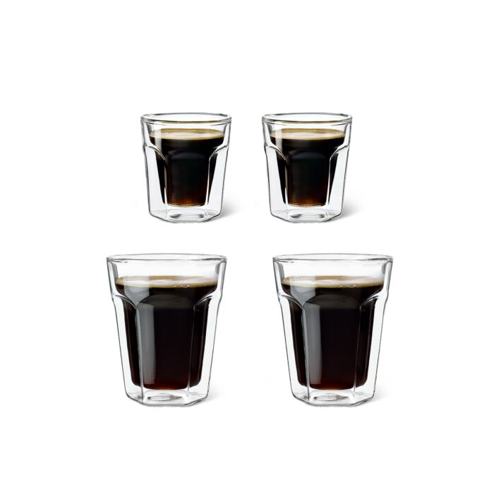leopold vienna 2 Koffieglazen en 2 Espressoglazen (dubbelwandig)