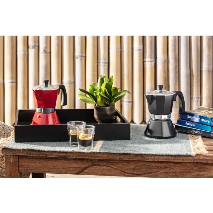 leopold vienna Espressomaker Tivoli zwart 6 cups rvs/aluminium