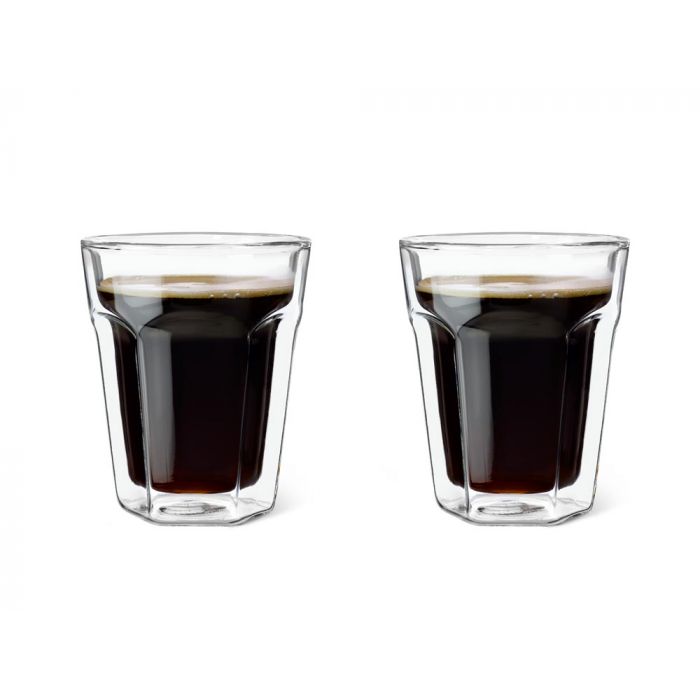 leopold vienna Dubbelwandig glas Koffie set van 2