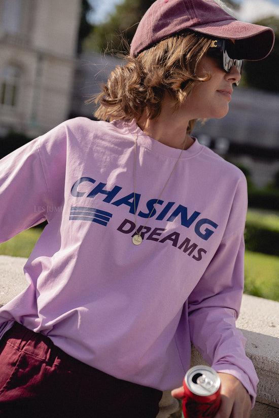 les jumelles Chasing dreams lange mouw fondant roze