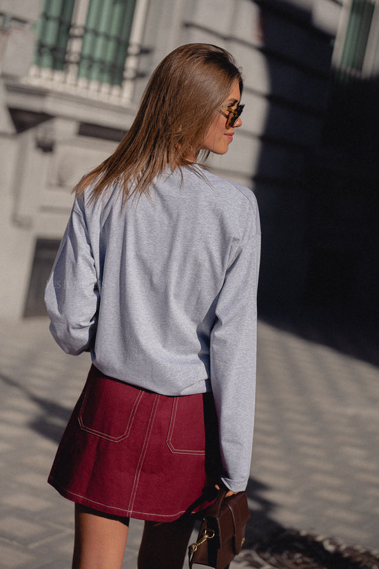 Les Jumelles Chasing Dreams Lange Mouw Grijs Melange