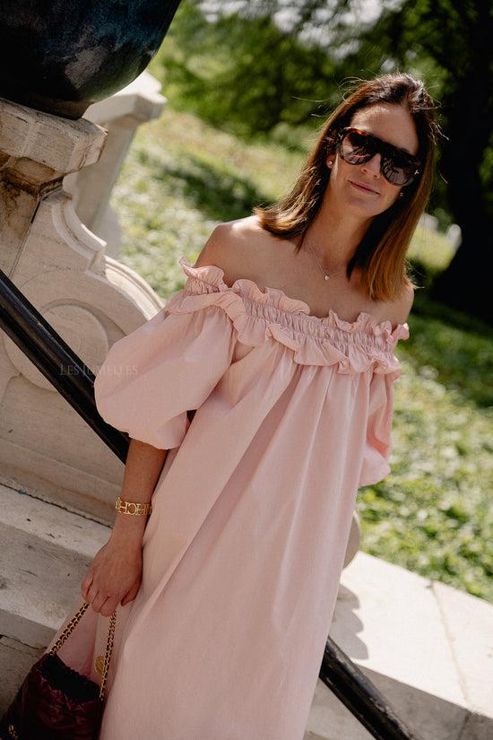 Les Jumelles Eleonore Off-shoulder Maxi-jurk Babyroze