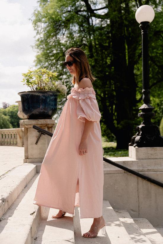 Les Jumelles Eleonore Off-shoulder Maxi-jurk Babyroze