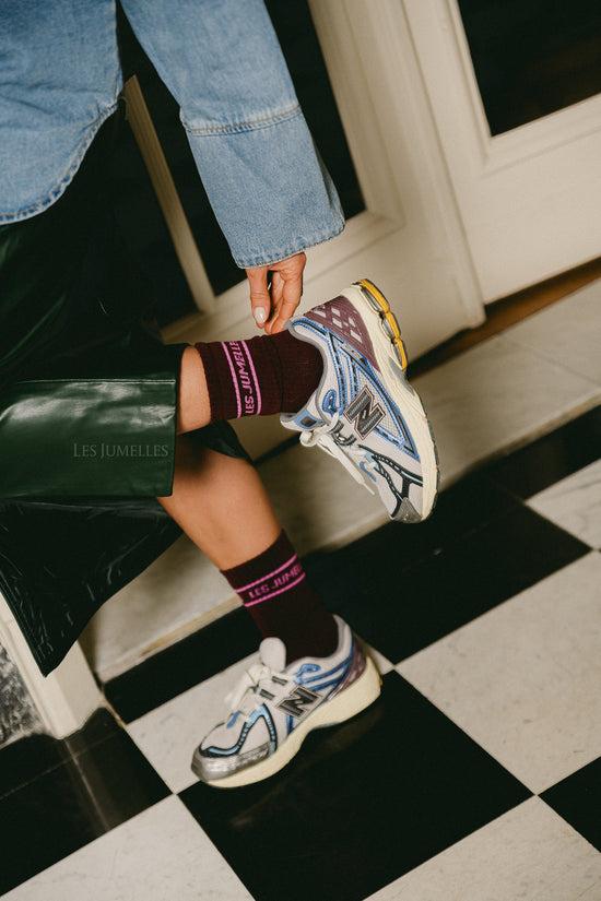 Les Jumelles Fille à Papa Sokken Pruim/fondant Roze