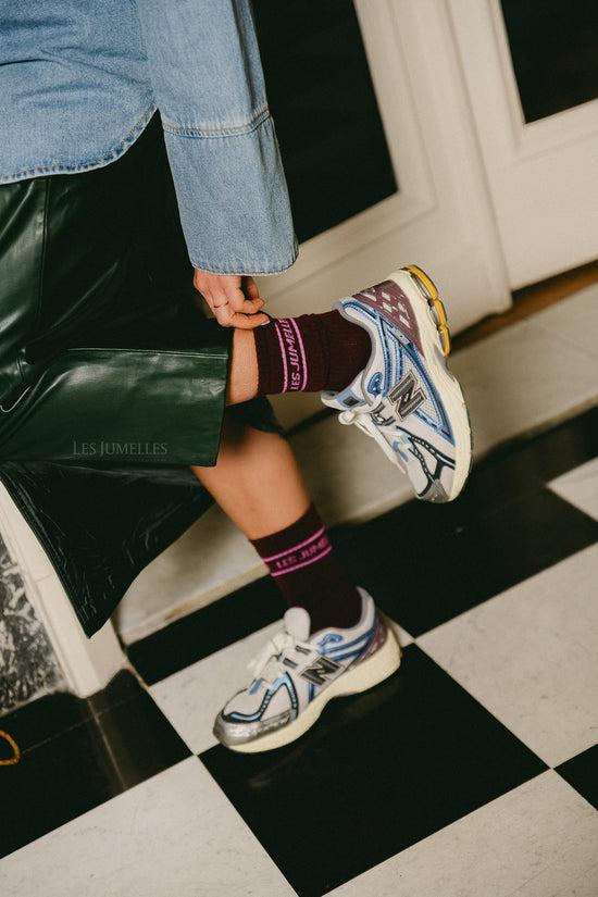 Les Jumelles Fille à Papa Sokken Pruim/fondant Roze