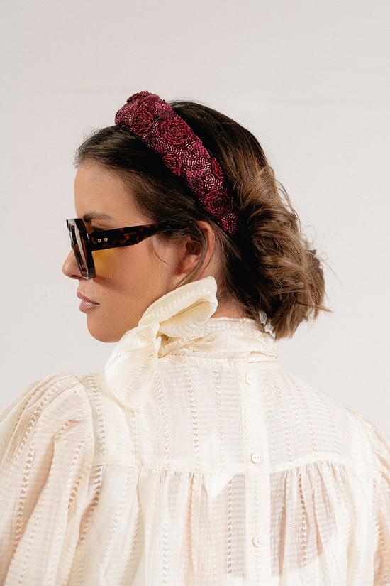 Les Jumelles Florian Brede Kralen Haarband Tibetaans Rood