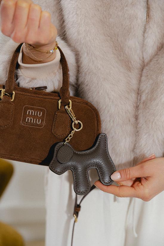 Les Jumelles Leren Honden Sleutelhanger Warme Chocolademelk