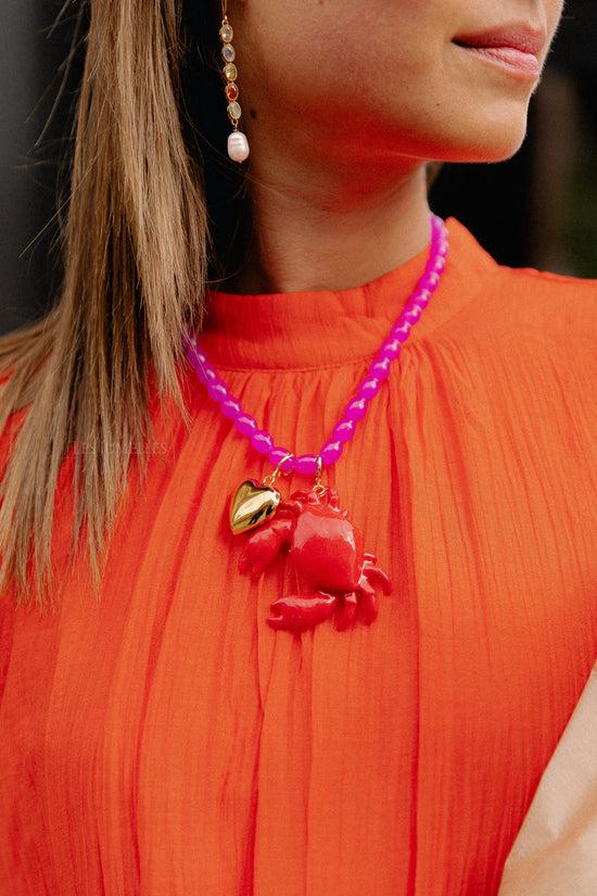 les jumelles Alice ketting paars