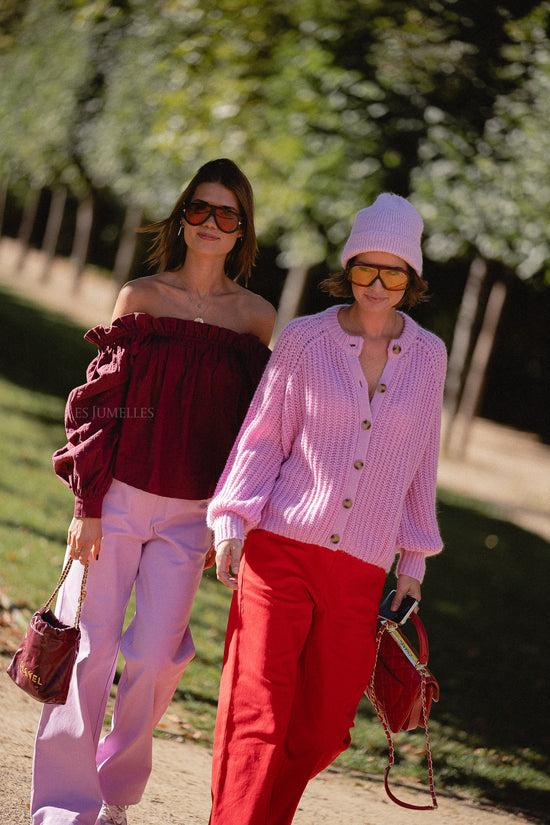 Les Jumelles Alix Vest Fondant Roze