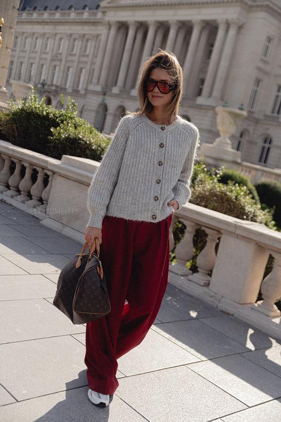 Les Jumelles Alix Vest Grijs Melange