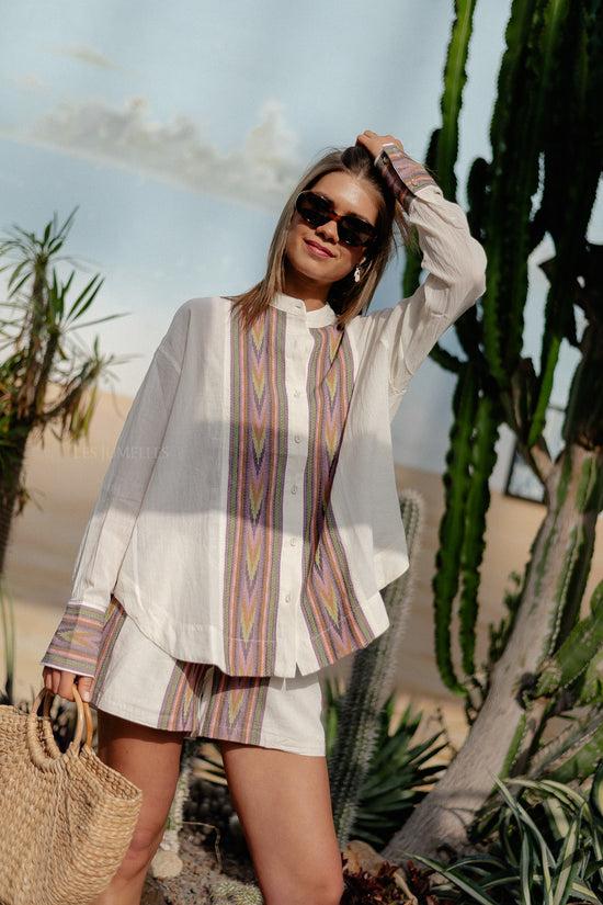 Les Jumelles Ati Shorts Jacquard Pink/green