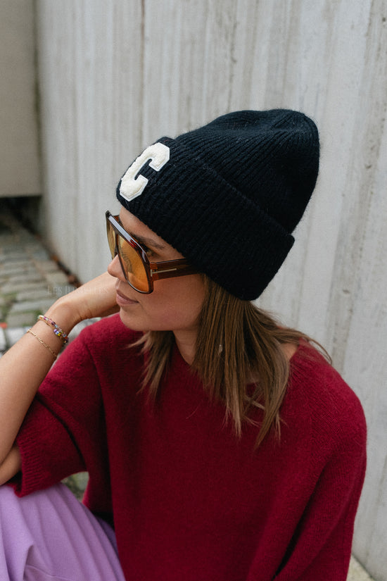 les jumelles 'C' beanie black