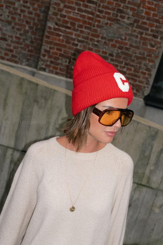 Les Jumelles 'C' Beanie Red