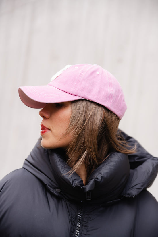 Les Jumelles 'C' Cap Gewassen Roze Denim