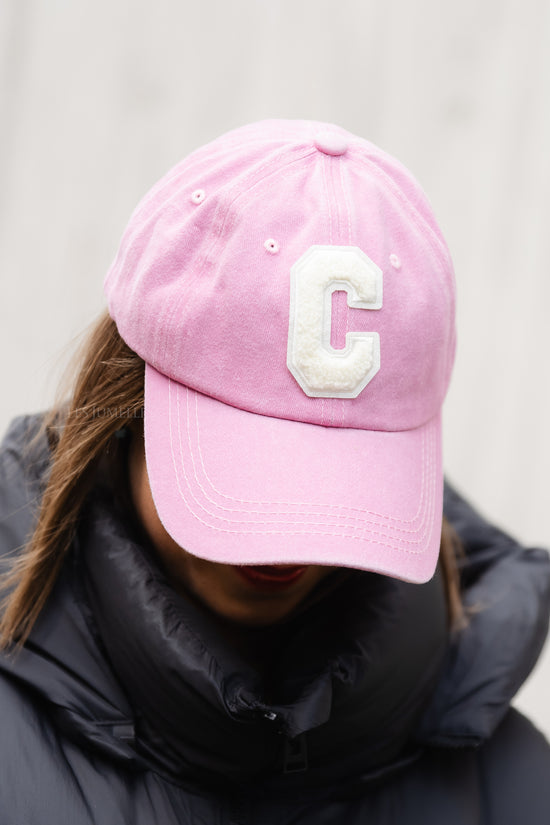 les jumelles 'C' Cap gewassen roze denim