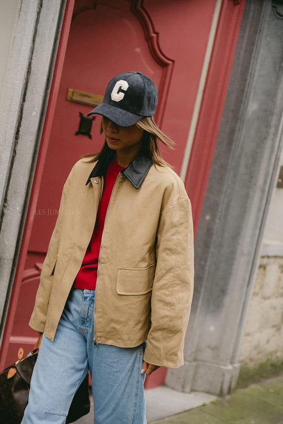 Les Jumelles 'C' Cap Velvet Anthracite