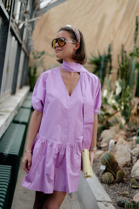 Les Jumelles Calm Korte Jurk Violet