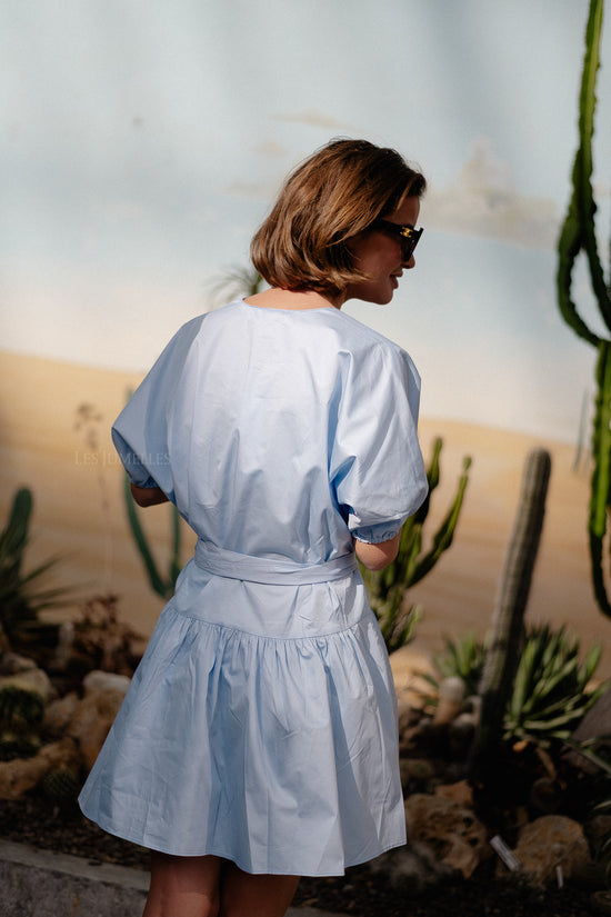 Les Jumelles Calm Short Dress Light Blue
