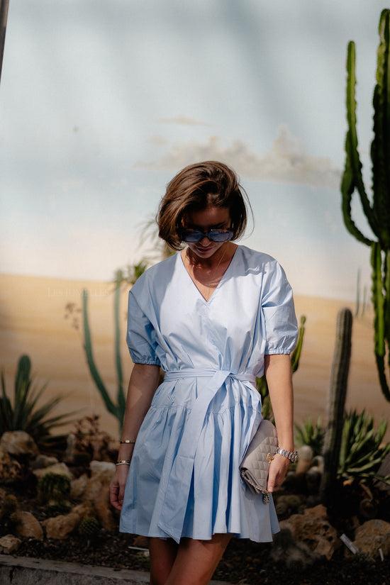 Les Jumelles Calm Short Dress Light Blue