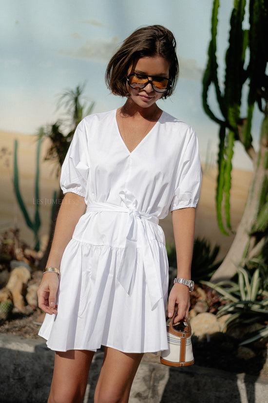 les jumelles Calm short dress white