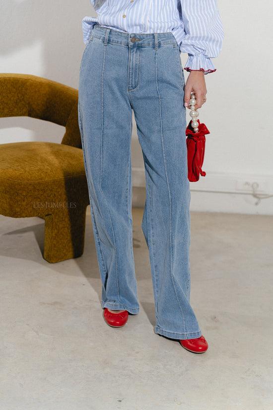 Les Jumelles CariSW Mid Jeans Licht Denimblauw