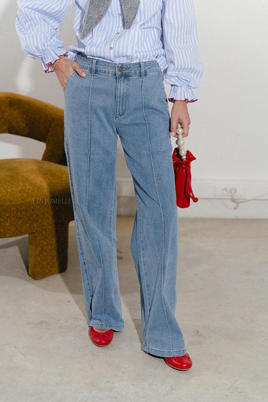 les jumelles CariSW mid jeans licht denimblauw