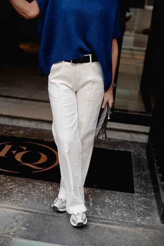 Les Jumelles Cariswd Mid Jeans Off White