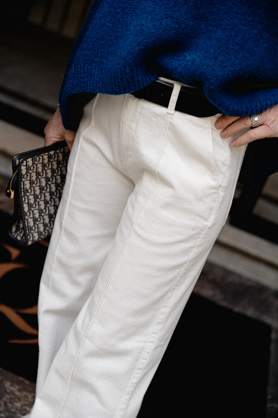 Les Jumelles Cariswd Mid Jeans Off White