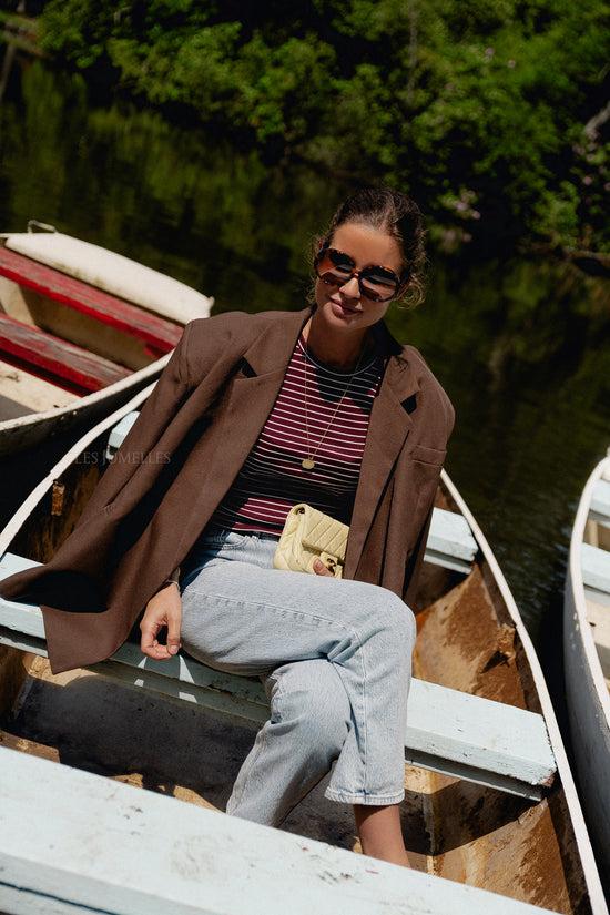 Les Jumelles Chloe Oversized Blazer Chocoladebruin