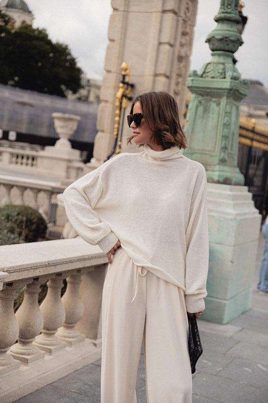 les jumelles Cilou trui ecru