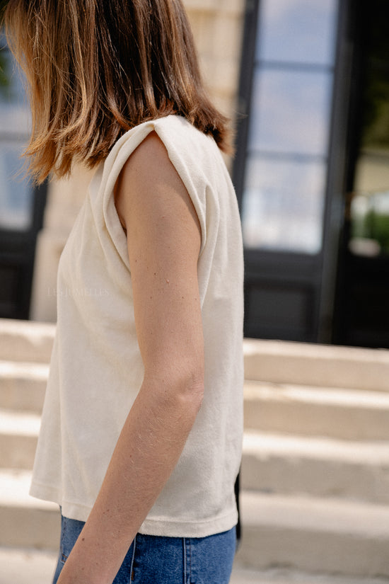 Les Jumelles Clara SS Terry Shirt Ecru