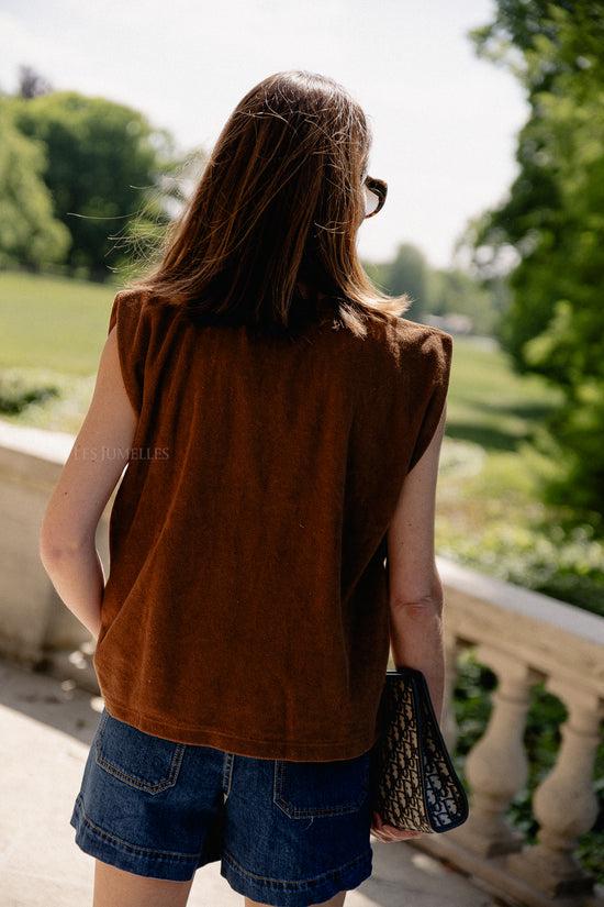 Les Jumelles Clara SS Terry Shirt Hot Chocolate