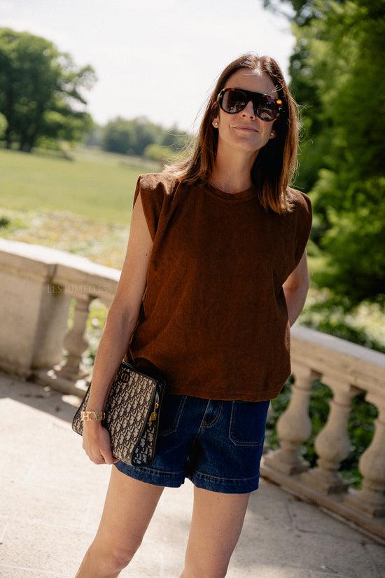 Les Jumelles Clara SS Terry Shirt Hot Chocolate