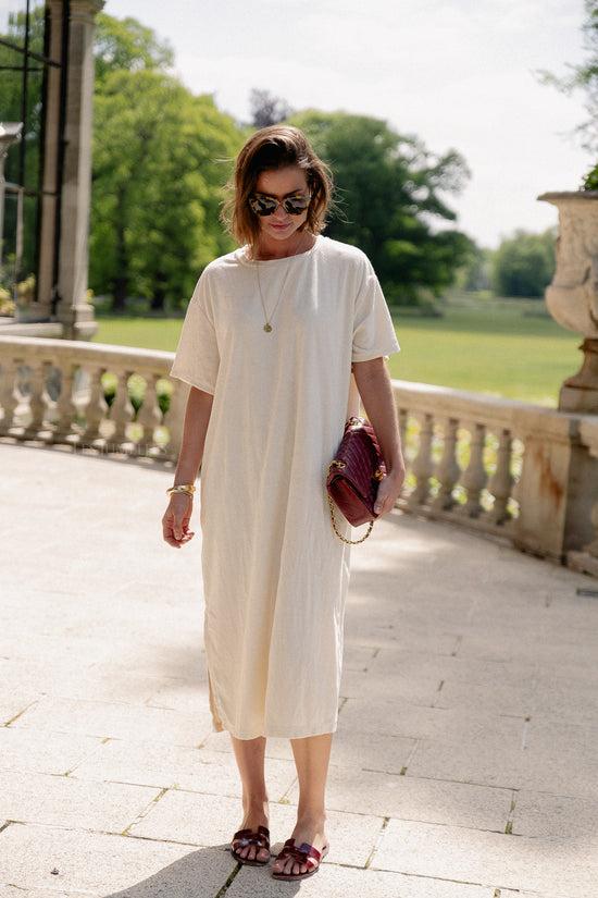 Les Jumelles Clara Terry Dress Ecru