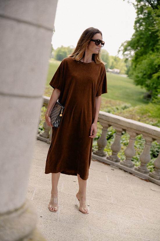 Les Jumelles Clara Terry Dress Hot Chocolate