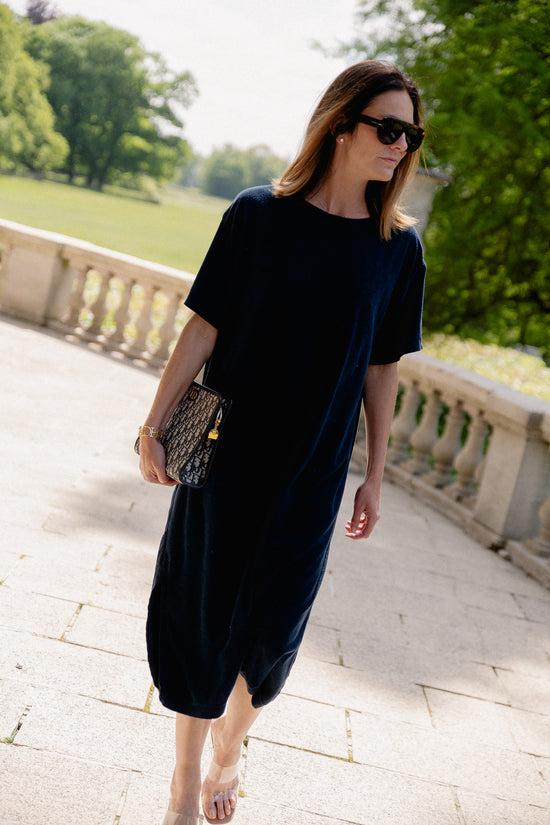 Les Jumelles Clara Terry Dress Navy