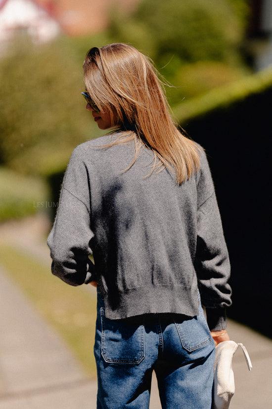 Les Jumelles Cosette V-neck Jumper Anthracite