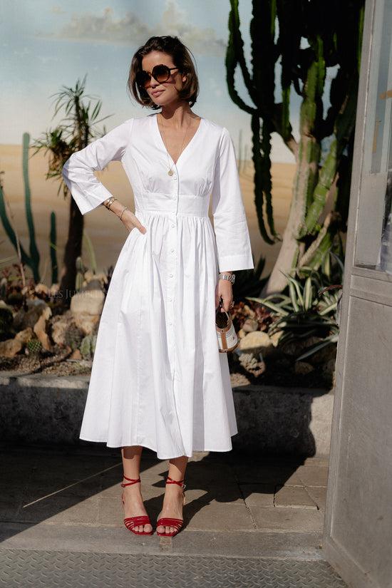 les jumelles Cycle dress white