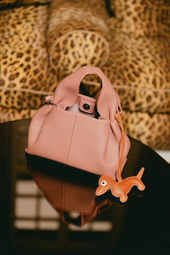 Les Jumelles Dachshund Keychain Camel