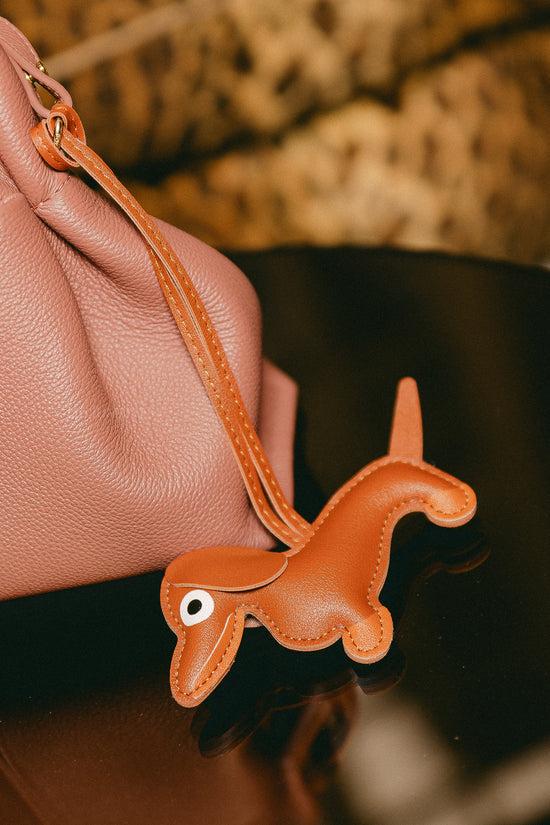 les jumelles Dachshund keychain camel