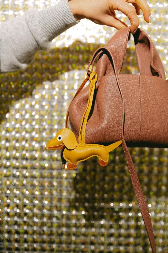 les jumelles Dachshund keychain ochre